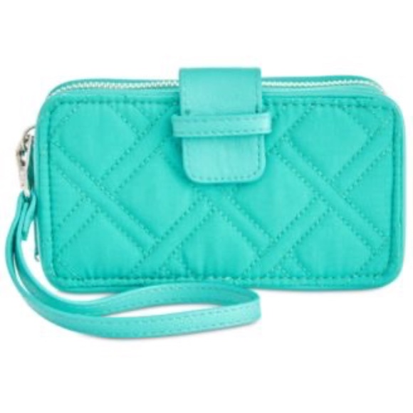 Vera Bradley RFID Smartphone Wristlet - Teal - Picture 1 of 5